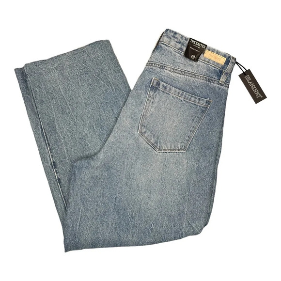 NWT Blank NYC Baxter Super High Waist Ripped Raw Hem Straight Leg Jeans Sz: 30 - Picture 2 of 15